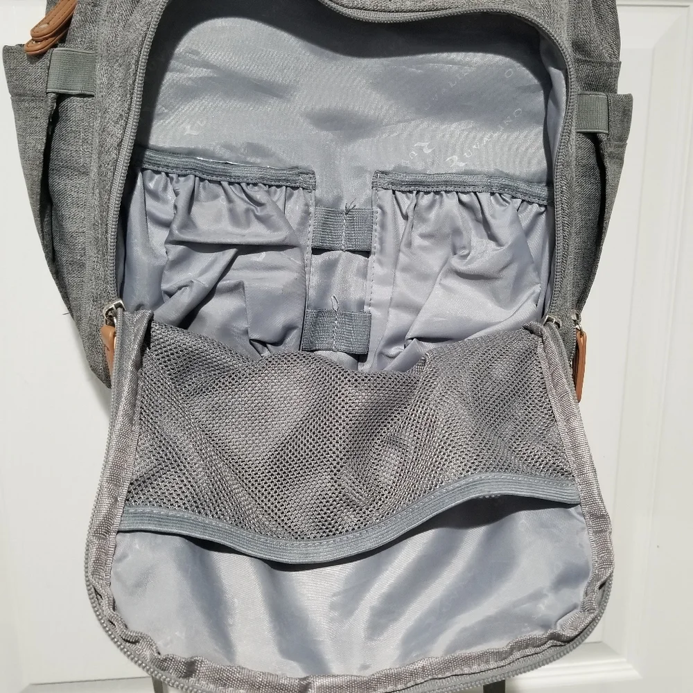 Ruvalino Gray Large Multifunctional Travel Maternity Baby Diaper Bag Bookbag